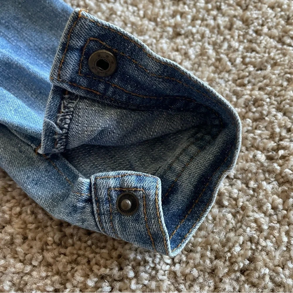 Bowen & Wright Denim Jacket Baby Girl Boy 12 Months Blue Cotton Vintage - Picture 14 of 16